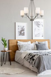 Millennium 3155-SN Durham Five Light Chandelier, Satin Nickel Alternate Image 2.jpg