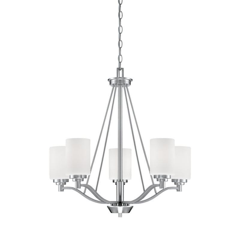 Millennium 3155-SN Durham Five Light Chandelier, Satin Nickel Main Image.jpg