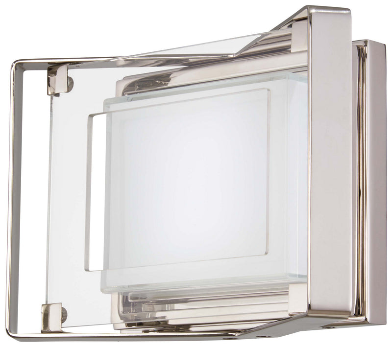 George Kovacs P1181-613-L Crystal Clear LED Bath, Polished Nickel Main Image.jpg