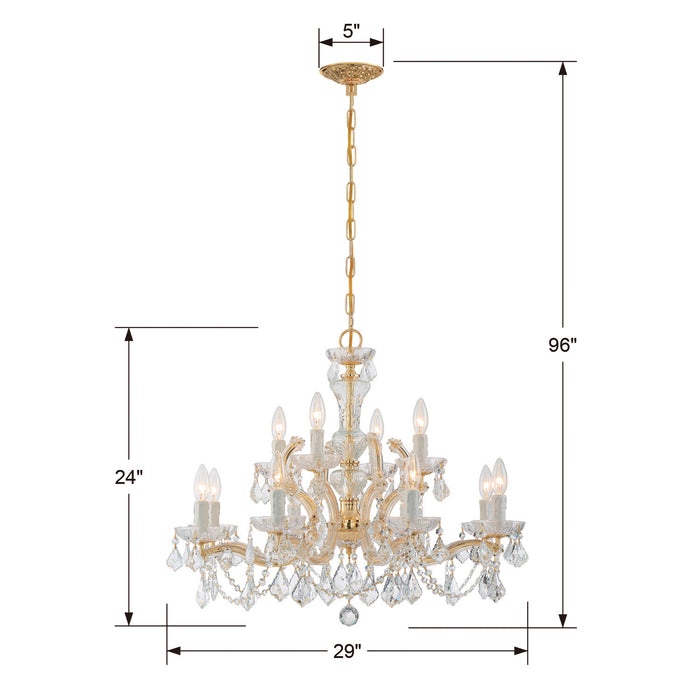 Crystorama 4479-GD-CL-S Maria Theresa 12 Light Chandelier Gold Alternate Image.jpg