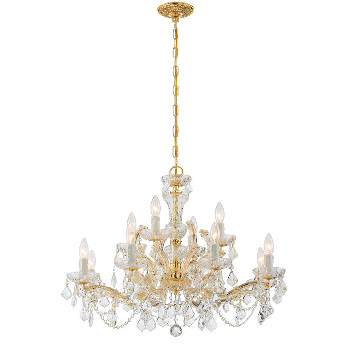 Crystorama 4479-GD-CL-SAQ Maria Theresa 12 Light Chandelier Gold Alternate Image 2.jpg