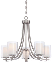 Minka-Lavery 4105-84 Parsons Studio Five Light Chandelier, Brushed Nickel Main Image.jpg