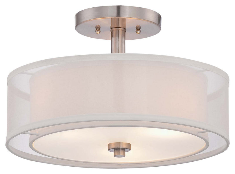 Minka-Lavery 4107-84 Parsons Studio Three Light Semi Flush Mount, Brushed Nickel Main Image.jpg