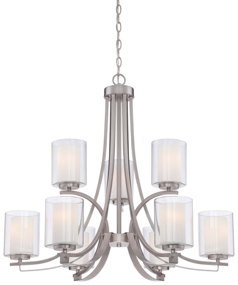 Minka-Lavery 4109-84 Parsons Studio Nine Light Chandelier, Brushed Nickel Main Image.jpg