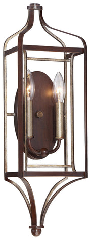 Minka-Lavery 4342-593 Astrapia Two Light Wall Sconce, Dark Rubbed Sienna With Aged Silver Main Image.jpg