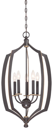 Minka-Lavery 4373-579 Middletown Five Light Pendant, Downton Bronze With Gold Highlights Main Image.jpg