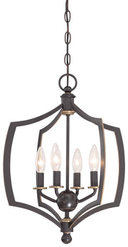 Minka-Lavery 4374-579 Middletown Four Light Mini Chandelier, Downton Bronze With Gold Highlights Main Image.jpg