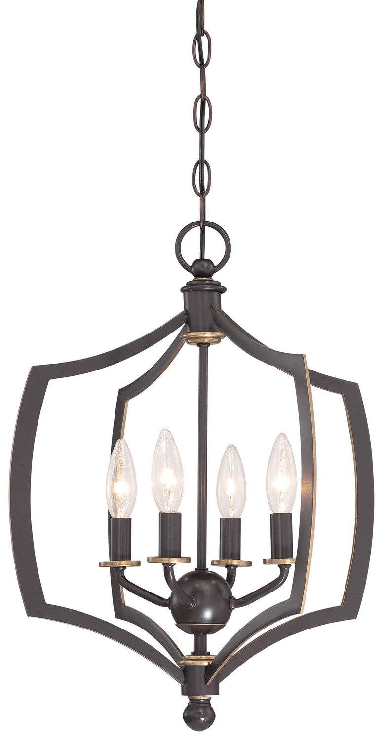 Minka-Lavery 4374-579 Middletown Four Light Mini Chandelier, Downton Bronze With Gold Highlights Main Image.jpg