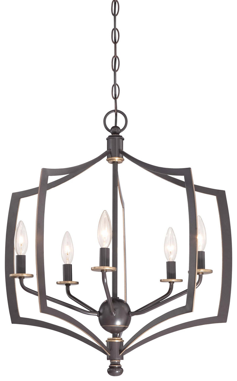 Minka-Lavery 4375-579 Middletown Five Light Chandelier, Downton Bronze With Gold Highlights Main Image.jpg