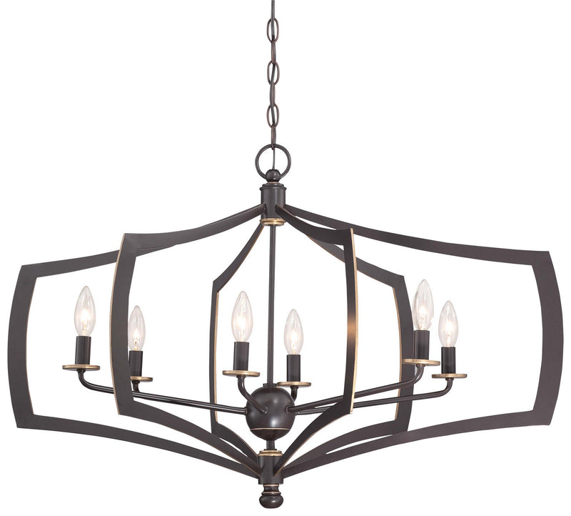 Minka-Lavery 4376-579 Middletown Six Light Chandelier, Downton Bronze With Gold Highlights Main Image.jpg