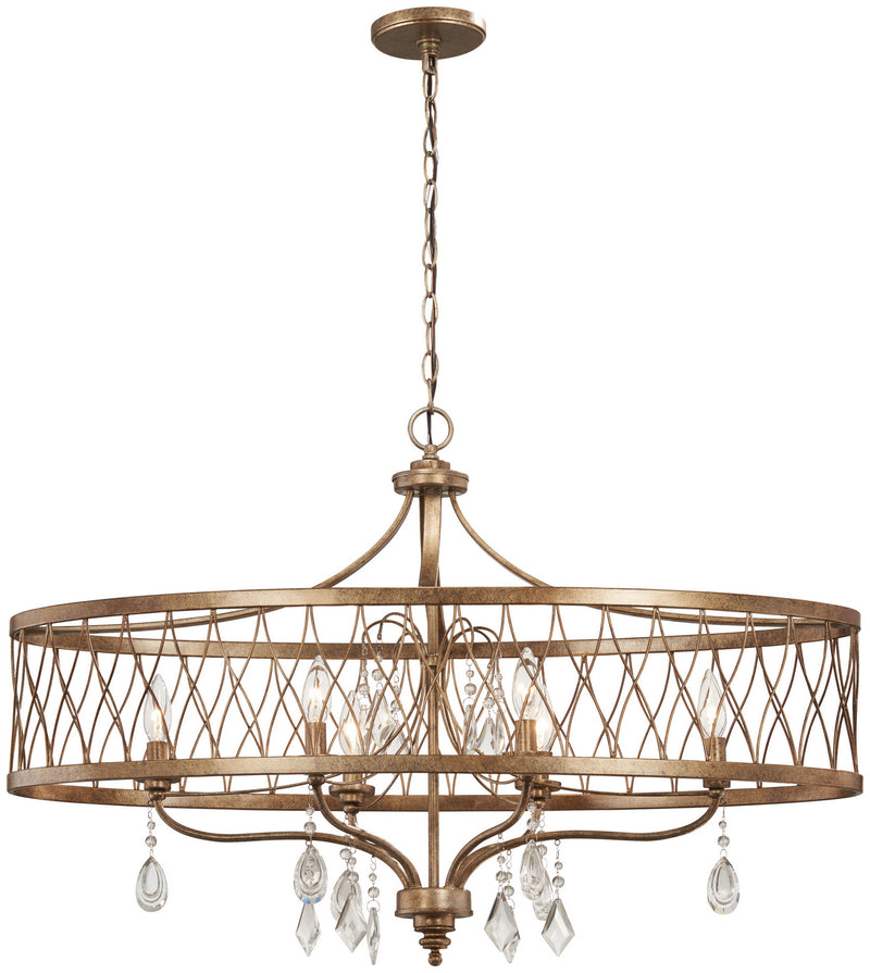 Minka-Lavery 4407-581 West Liberty Six Light Island Pendant, Olympus Gold Alternate Image.jpg