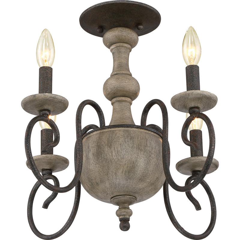 Quoizel CS1718RK Castile Four Light Semi-Flush Mount, Rustic Black Alternate Image 3.jpg