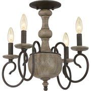 Quoizel CS1718RK Castile Four Light Semi-Flush Mount, Rustic Black Main Image.jpg
