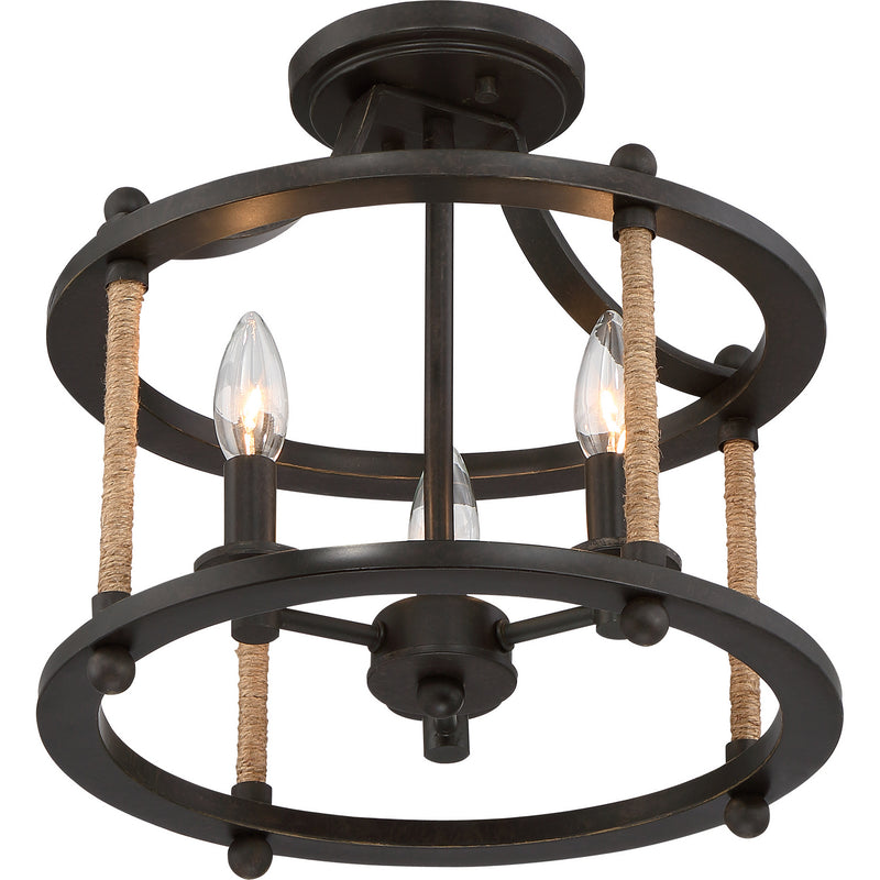 Quoizel FTR1713IB Frontier Three Light Semi-Flush Mount, Imperial Bronze Alternate Image 2.jpg