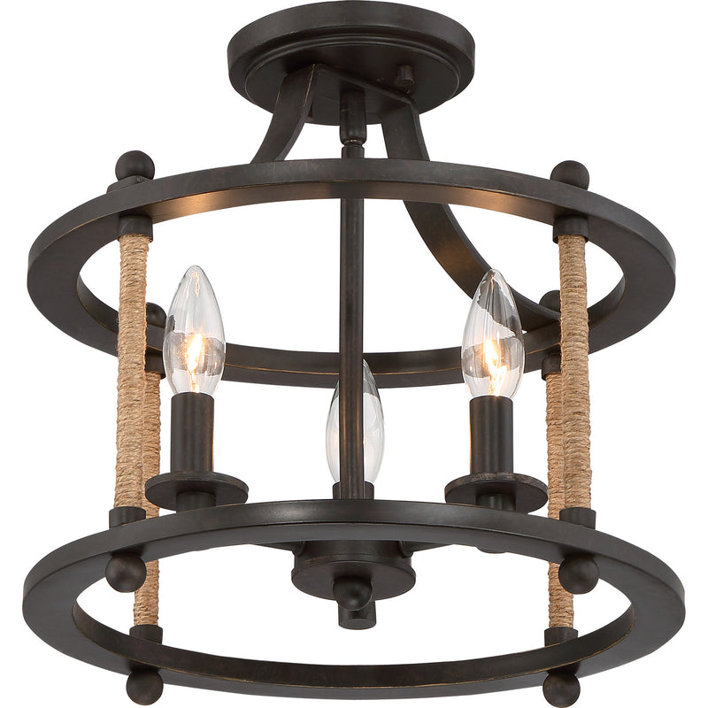 Quoizel FTR1713IB Frontier Three Light Semi-Flush Mount, Imperial Bronze Alternate Image 3.jpg