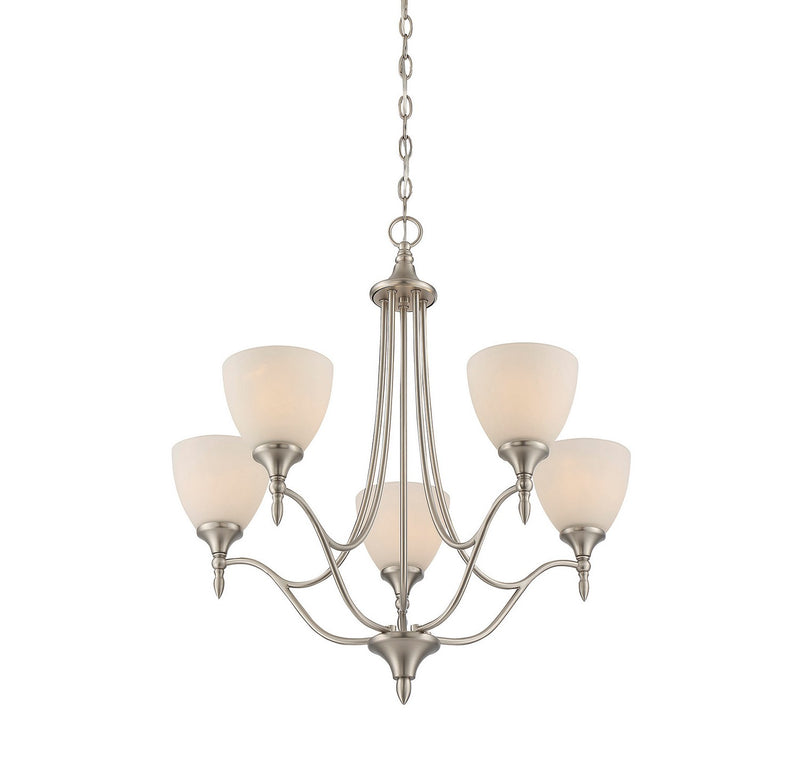 Savoy House 1-1001-5-SN Five Light Chandelier, Satin Nickel (3)