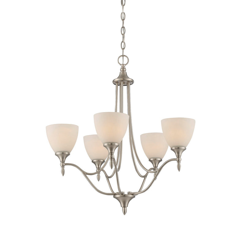 Savoy House 1-1001-5-SN Five Light Chandelier, Satin Nickel (4)