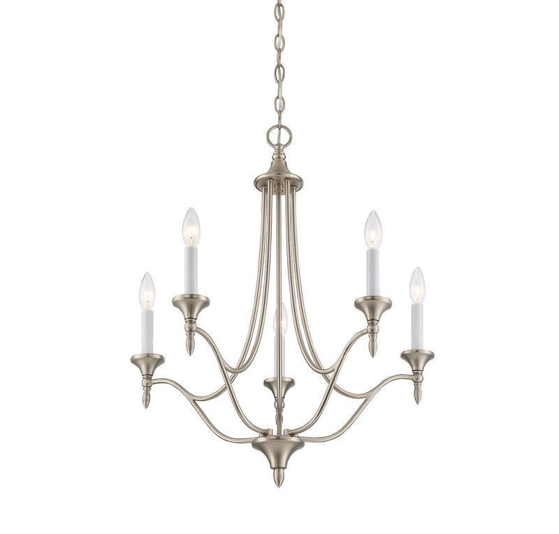 Savoy House 1-1008-5-SN Five Light Chandelier, Satin Nickel (3)