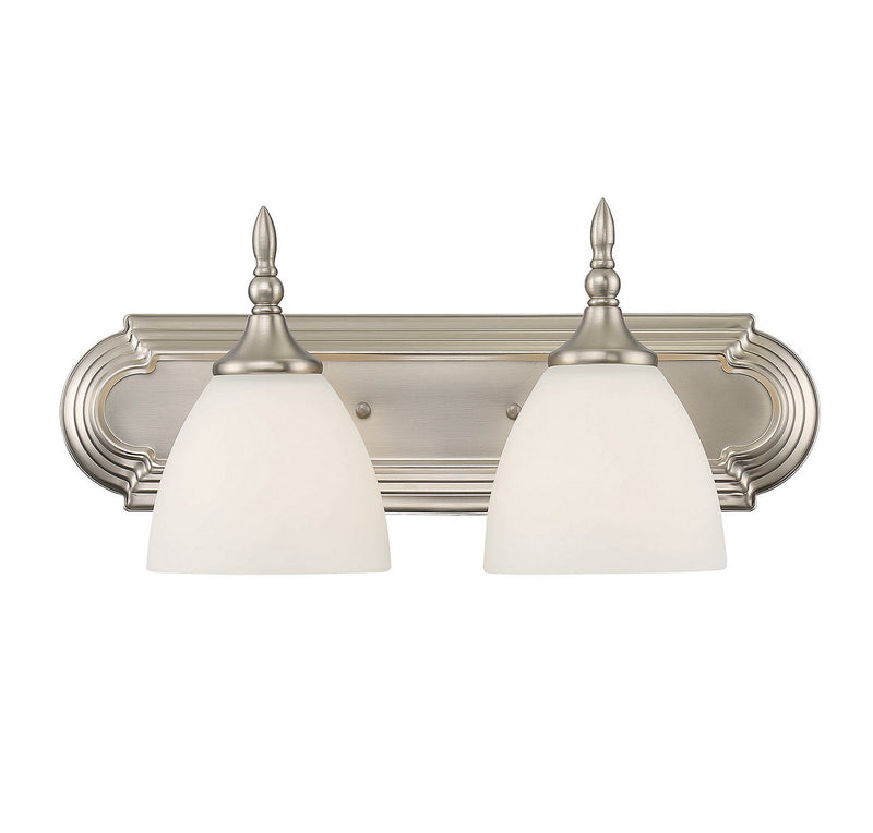 Savoy House 8-1007-2-SN Two Light Bath Bar, Satin Nickel