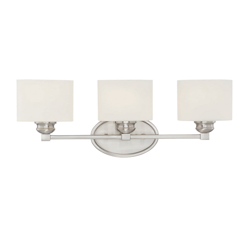 Savoy House 8-890-3-SN Three Light Bath Bar, Satin Nickel