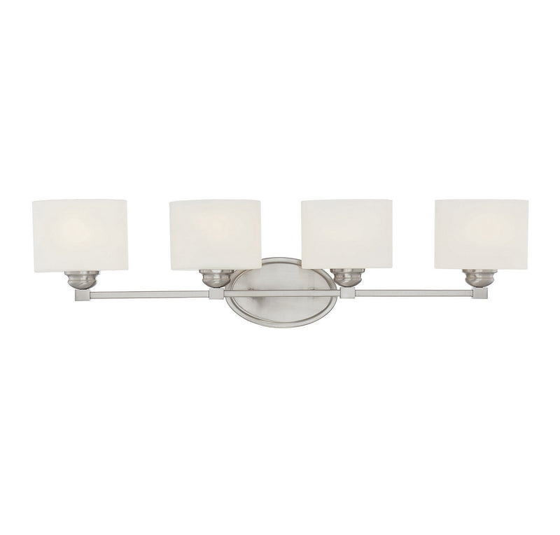 Savoy House 8-890-4-SN Four Light Bath Bar, Satin Nickel