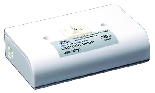 American Lighting ALSLBOX-WH-B Puck Slim Line Hardwire Box Two Molex Outlets On/Off Switch Main Image.jpg