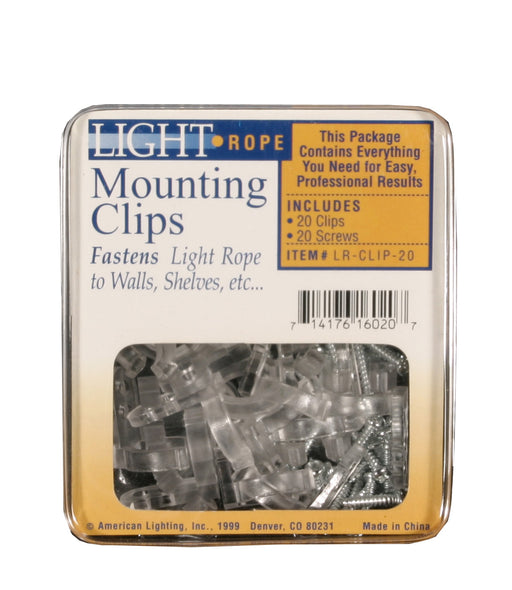 American Lighting LR-CLIP-20 20 Rope Light Mounting Clips With Screws Main Image.jpg