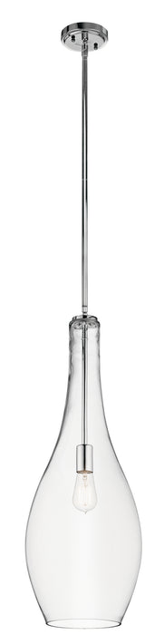 Kichler 42475CHCLR One Light Pendant, Chrome