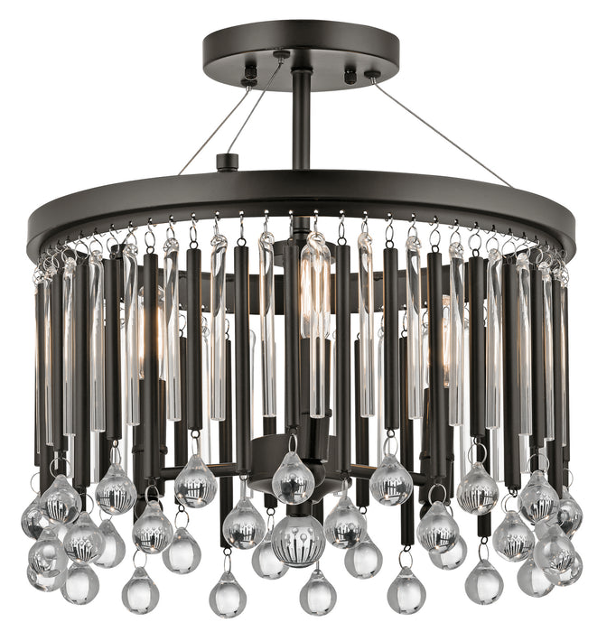 Kichler 43726ESP Piper Three Light Semi Flush Mount, Espresso Main Image.jpg