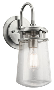 Kichler 49445BA One Light Outdoor Wall Mount, Brushed Aluminum