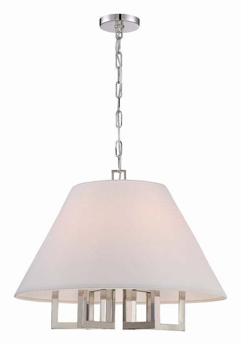 Crystorama 2256-PN Westwood Six Light Chandelier Polished Nickel Main Image.jpg
