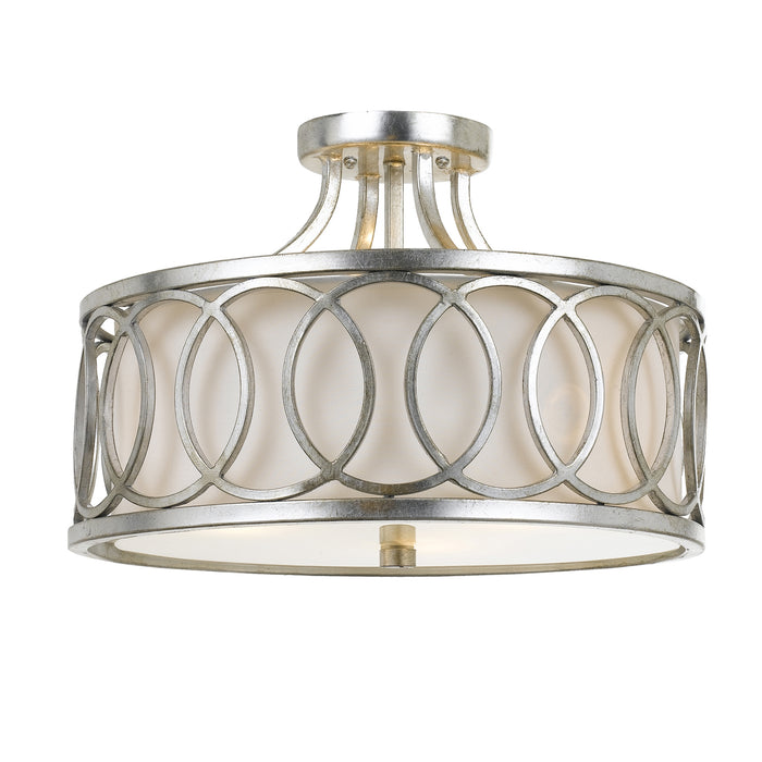 Crystorama 285-SA Graham Three Light Semi Flush Mount Antique Silver Main Image.jpg