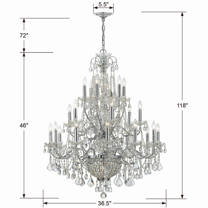 Crystorama 3229-CH-CL-MWP Imperial 26 Light Chandelier Polished Chrome Alternate Image 2.jpg