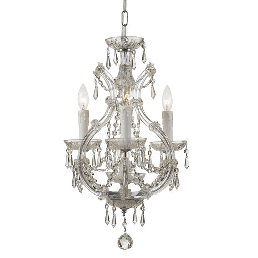 Crystorama 4473-CH-CL-I Maria Theresa Four Light Mini Chandelier Polished Chrome Main Image.jpg