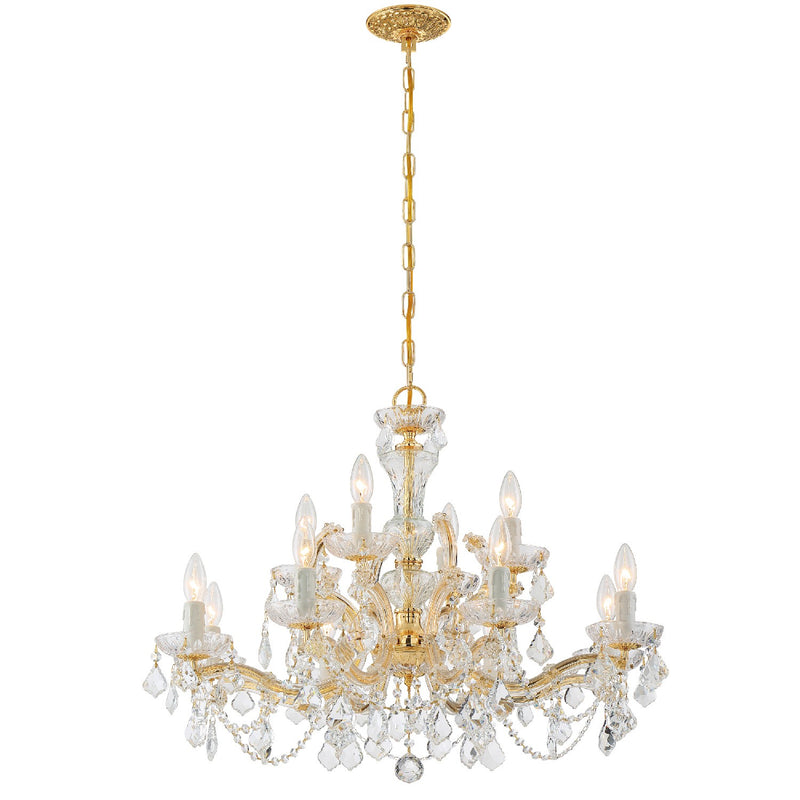 Crystorama 4479-GD-CL-I Maria Theresa 12 Light Chandelier Gold Alternate Image.jpg