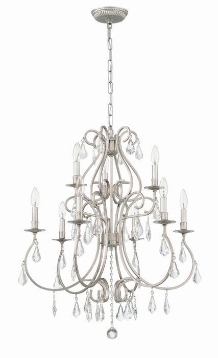 Crystorama 5019-OS-CL-MWP Ashton Nine Light Chandelier Olde Silver Alternate Image 4.jpg