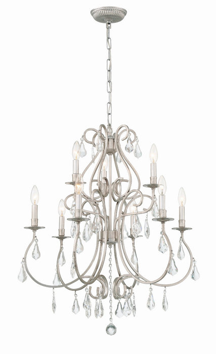Crystorama 5019-OS-CL-MWP Ashton Nine Light Chandelier Olde Silver Main Image.jpg