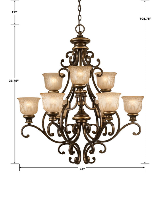 Crystorama 7409-BU Norwalk Nine Light Chandelier Bronze Umber Alternate Image.jpg