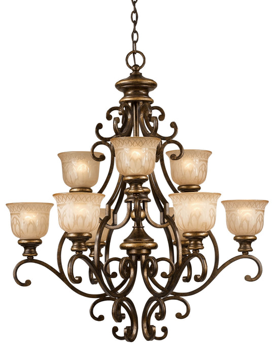 Crystorama 7409-BU Norwalk Nine Light Chandelier Bronze Umber Main Image.jpg