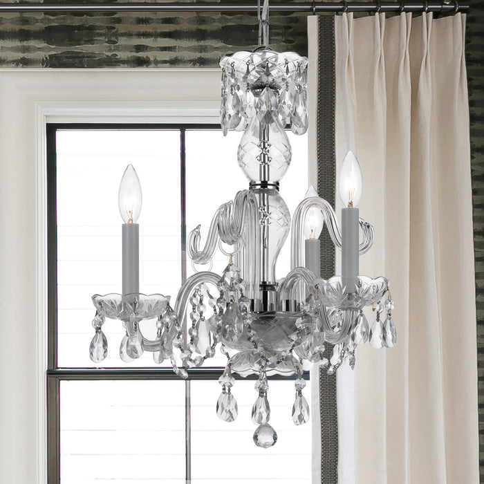 Crystorama 5044-CH-CL-I Traditional Crystal Three Light Mini Chandelier Polished Chrome Alternate Image 4.jpg