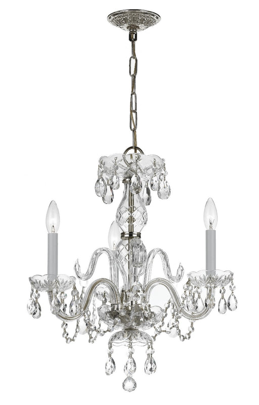 Crystorama 5044-CH-CL-I Traditional Crystal Three Light Mini Chandelier Polished Chrome Main Image.jpg