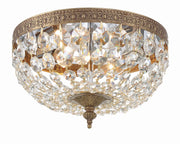 Crystorama 710-OB-CL-I Ceiling Mount Two Light Flush Mount Olde Brass Main Image.jpg