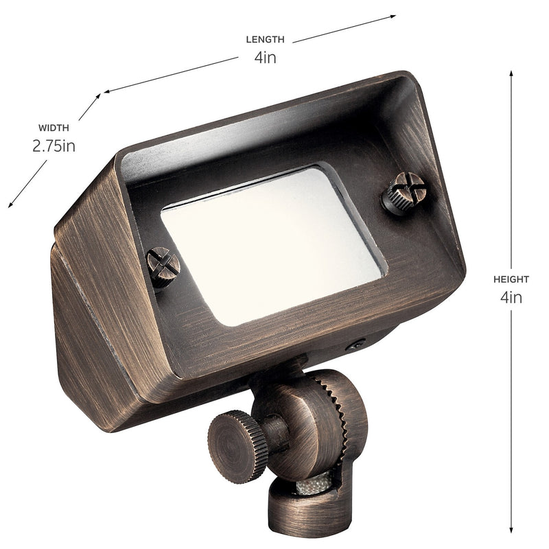 Kichler 15476CBR One Light Flood/Wall Wash, Centennial Brass (2)