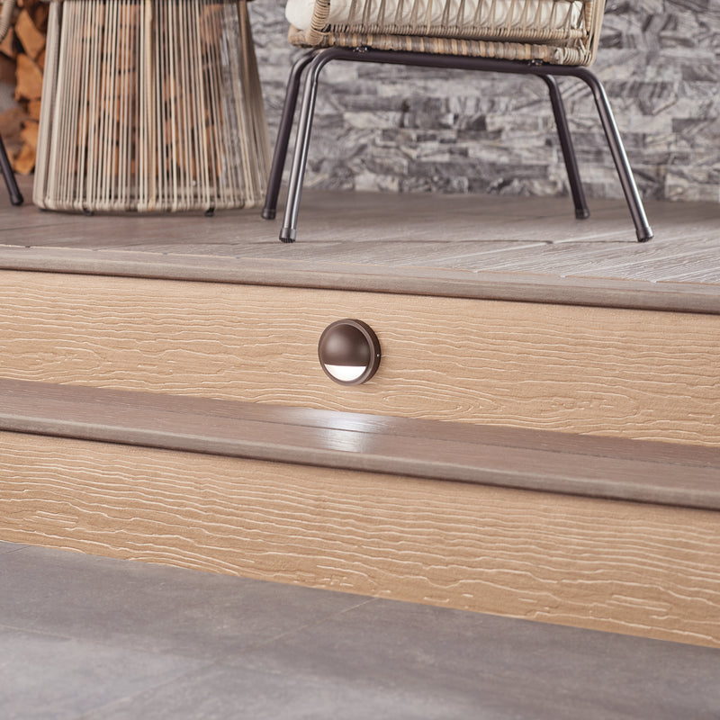 Kichler 15764AZT30R LED Deck Light, Textured Architectural Bronze (3)