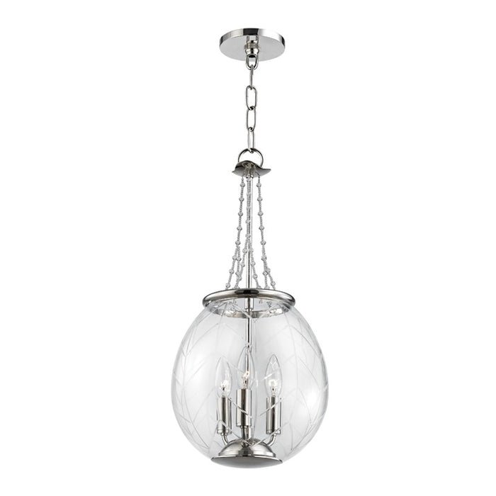 Hudson Valley 5311-PN Pierce Three Light Pendant, Polished Nickel Main Image.jpg