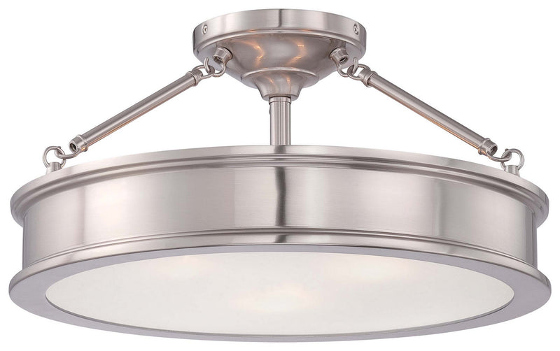 Minka-Lavery 4177-84 Harbour Point Three Light Semi Flush Mount, Brushed Nickel Main Image.jpg