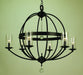 Framburg 1077 BN Compass Six Light Foyer Chandelier, Brushed Nickel Main Image.jpg