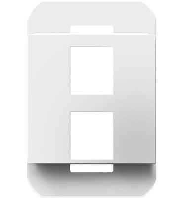 adorne® AC2PFW1 2-Port Frame, White Main Image.jpg