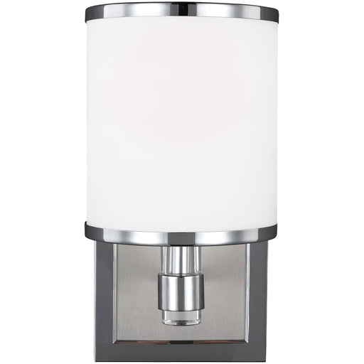 Generation Lighting VS23301SN/CH Prospect Park One Light Wall Sconce, Satin Nickel / Chrome Main Image.jpg