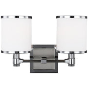 Generation Lighting VS23302SN/CH Prospect Park Two Light Vanity, Satin Nickel / Chrome Main Image.jpg